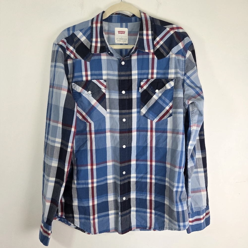 Levi's Men's Multicolor Plaid Button-Down‎ Shirt